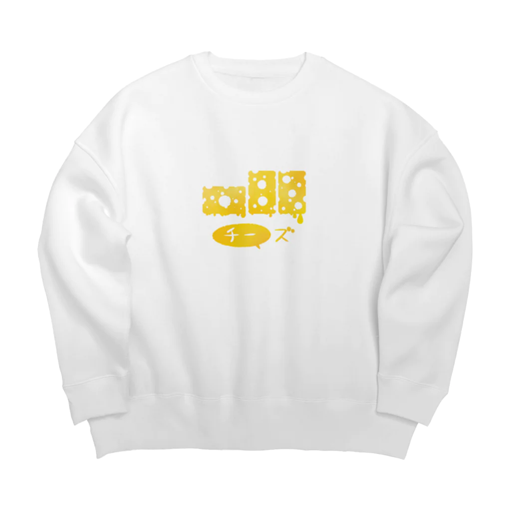 山猫shopのチー!ズ Big Crew Neck Sweatshirt