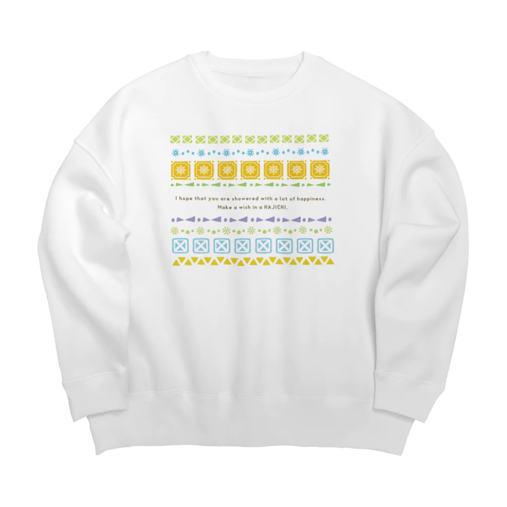 design at.のハジチに願いをこめて Big Crew Neck Sweatshirt