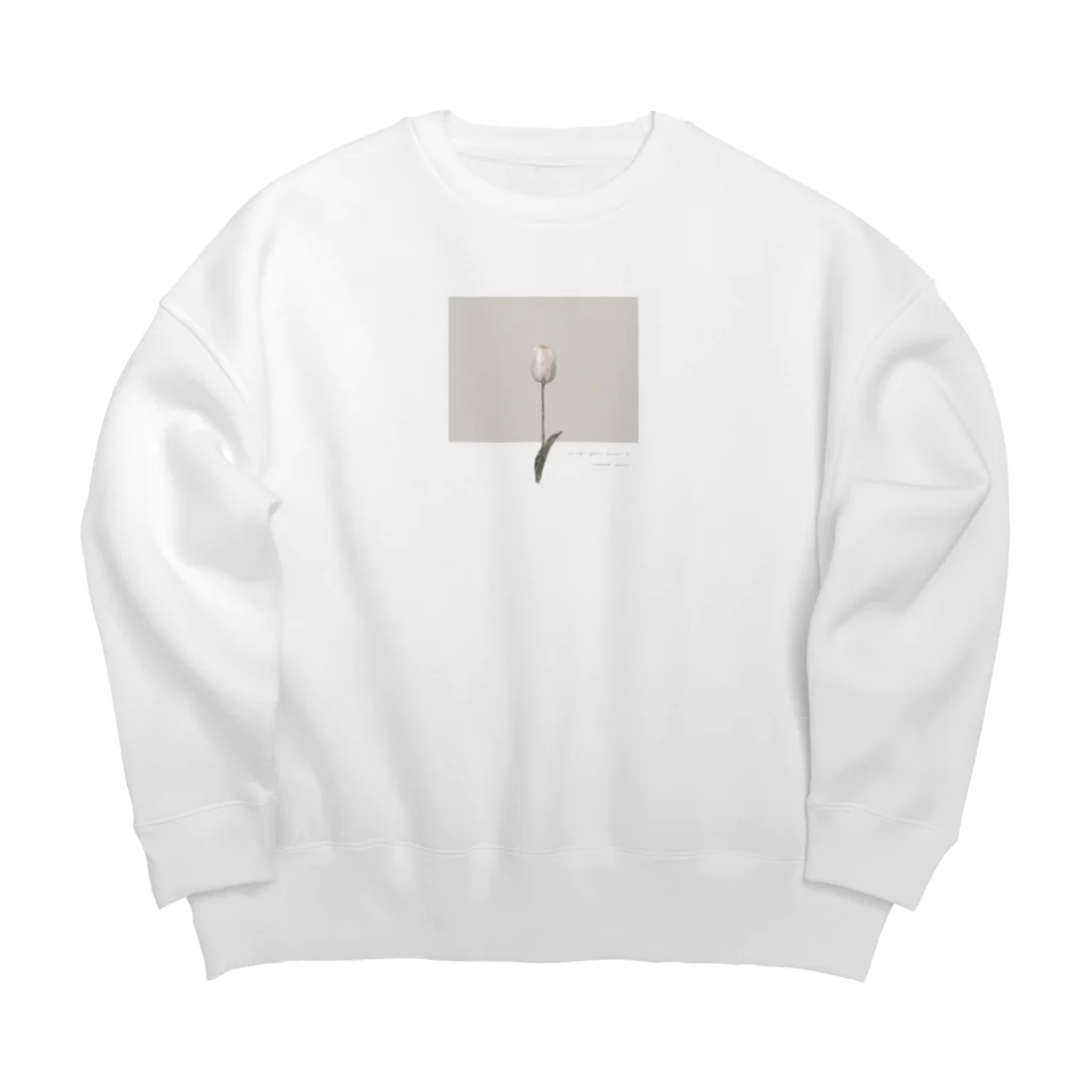 rilybiiのantique peach milk tea × logo message Big Crew Neck Sweatshirt