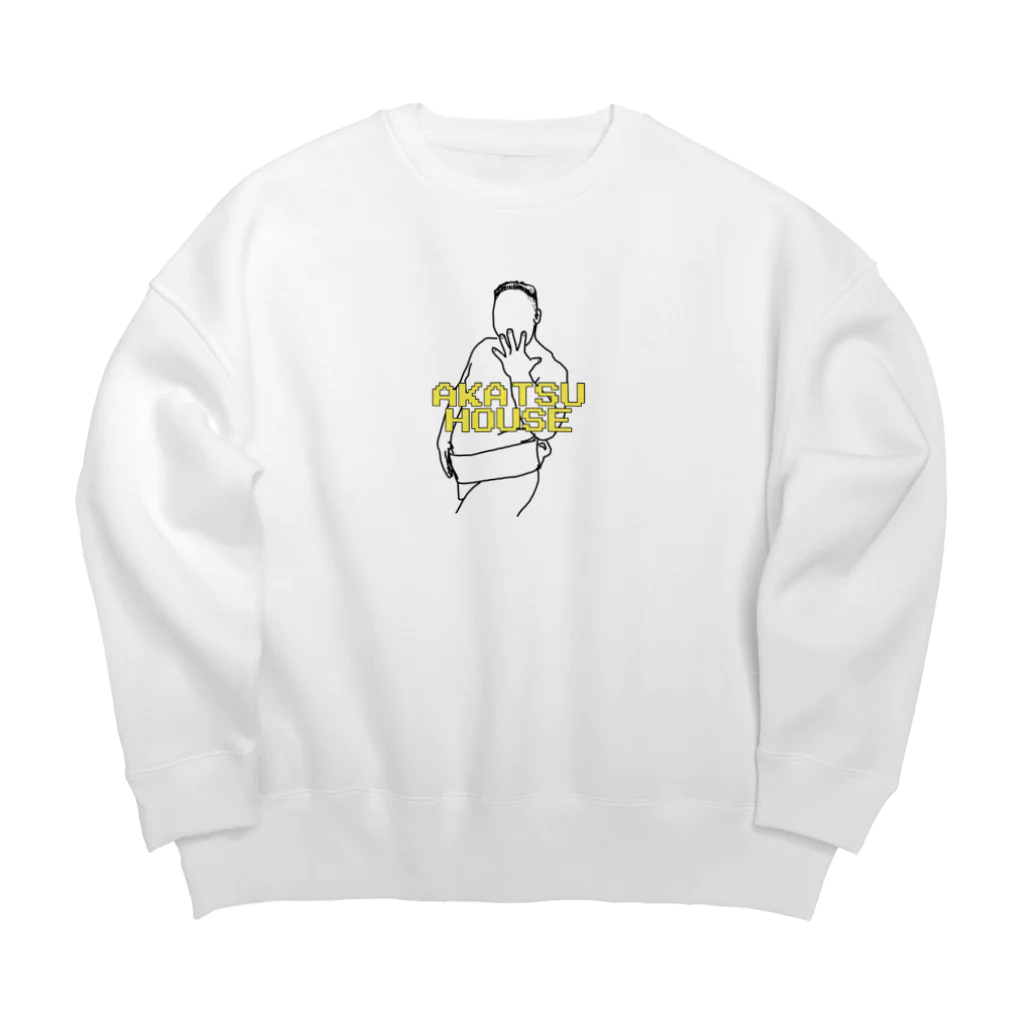 AKATSU HOUSEの相撲芸人あかつのラインアートTシャツ① Big Crew Neck Sweatshirt