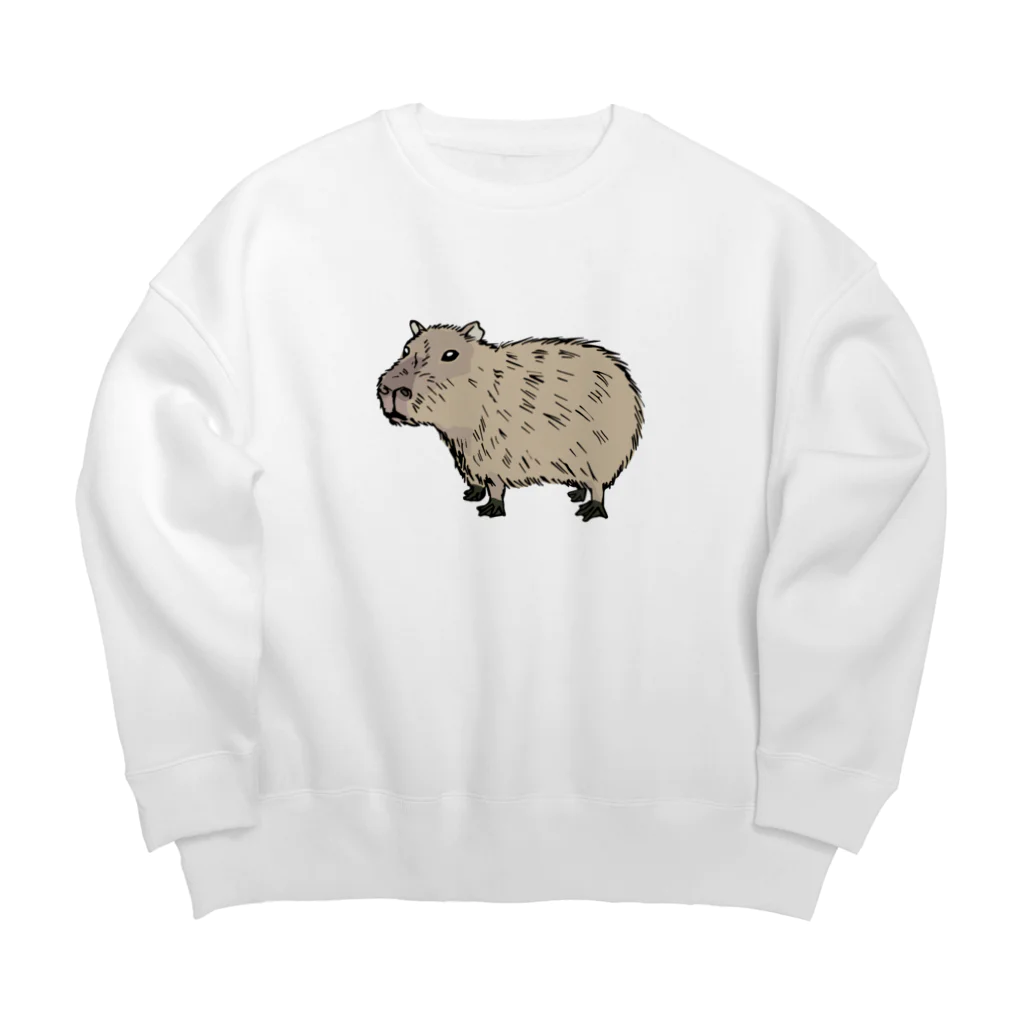 tanuki_msのカピバラ Big Crew Neck Sweatshirt