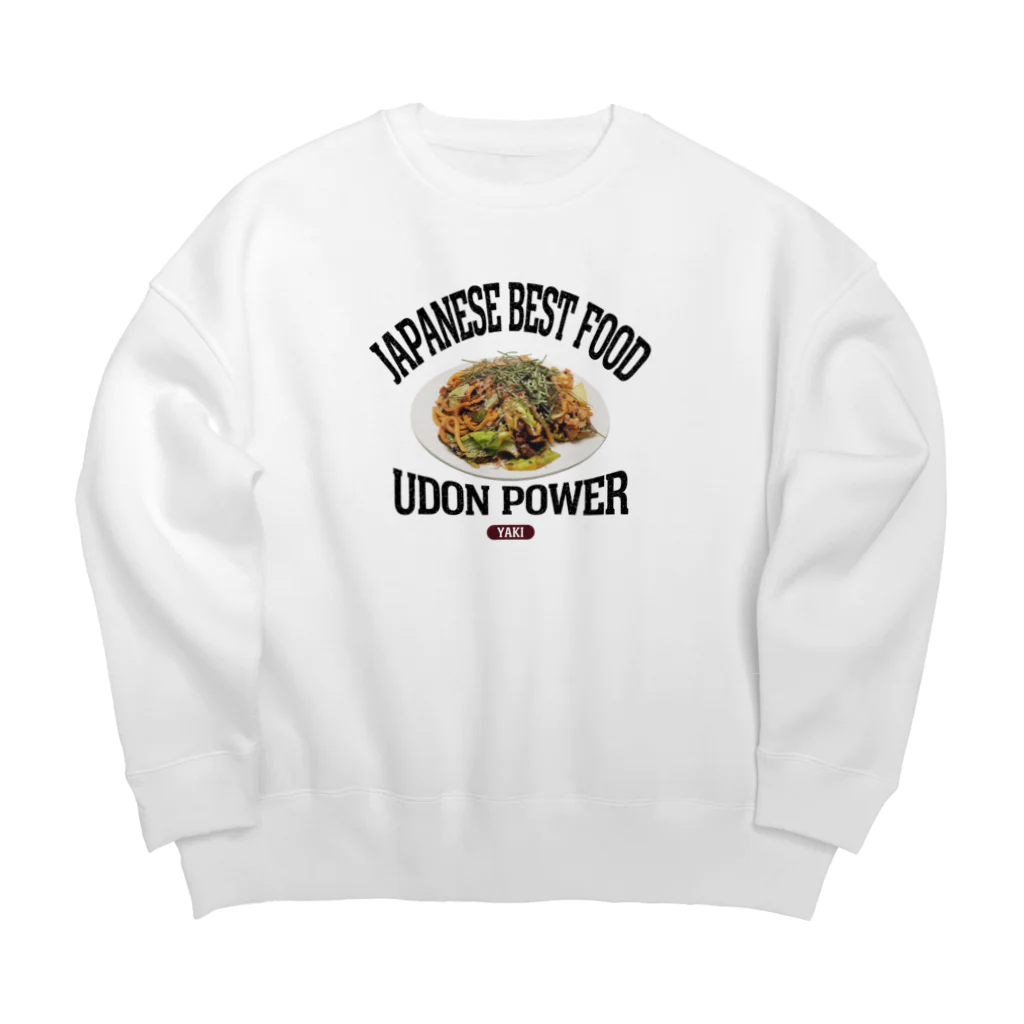 メシテロタイプ（飯テロTシャツブランド）の焼うどん（ビンテージ風） Big Crew Neck Sweatshirt