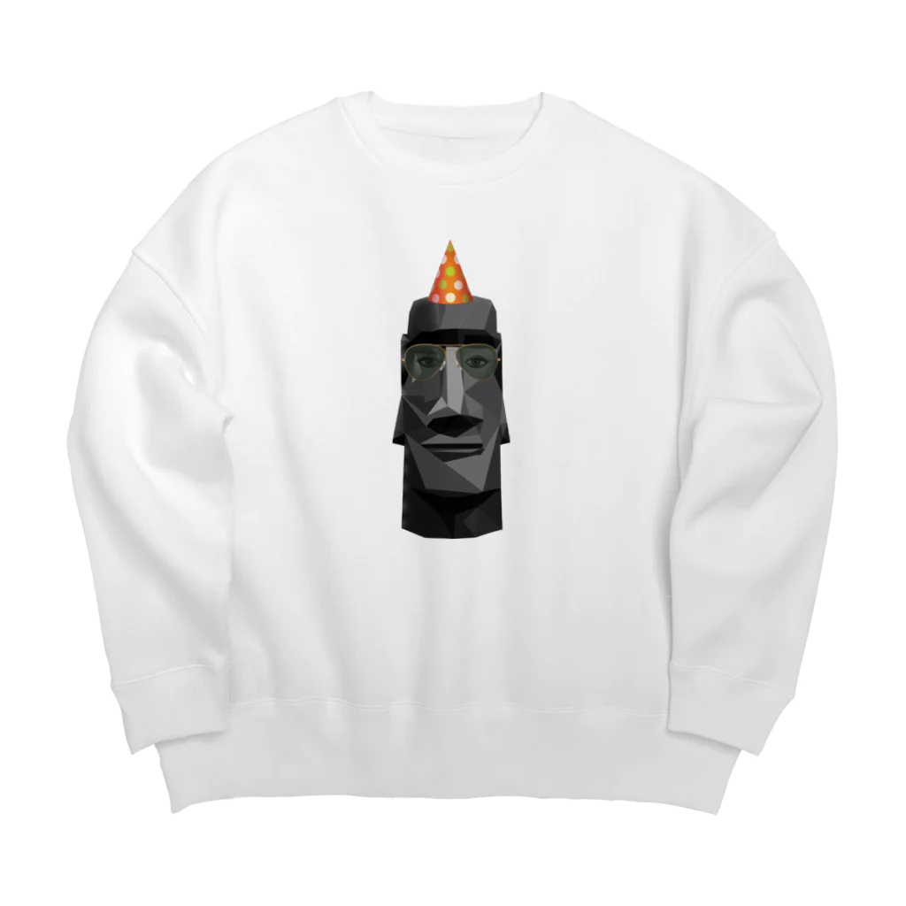 heynozoのモアイパーティー Big Crew Neck Sweatshirt