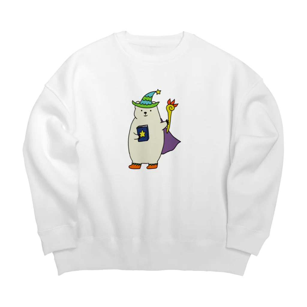 hi7kosatoの魔女っ子くま Big Crew Neck Sweatshirt