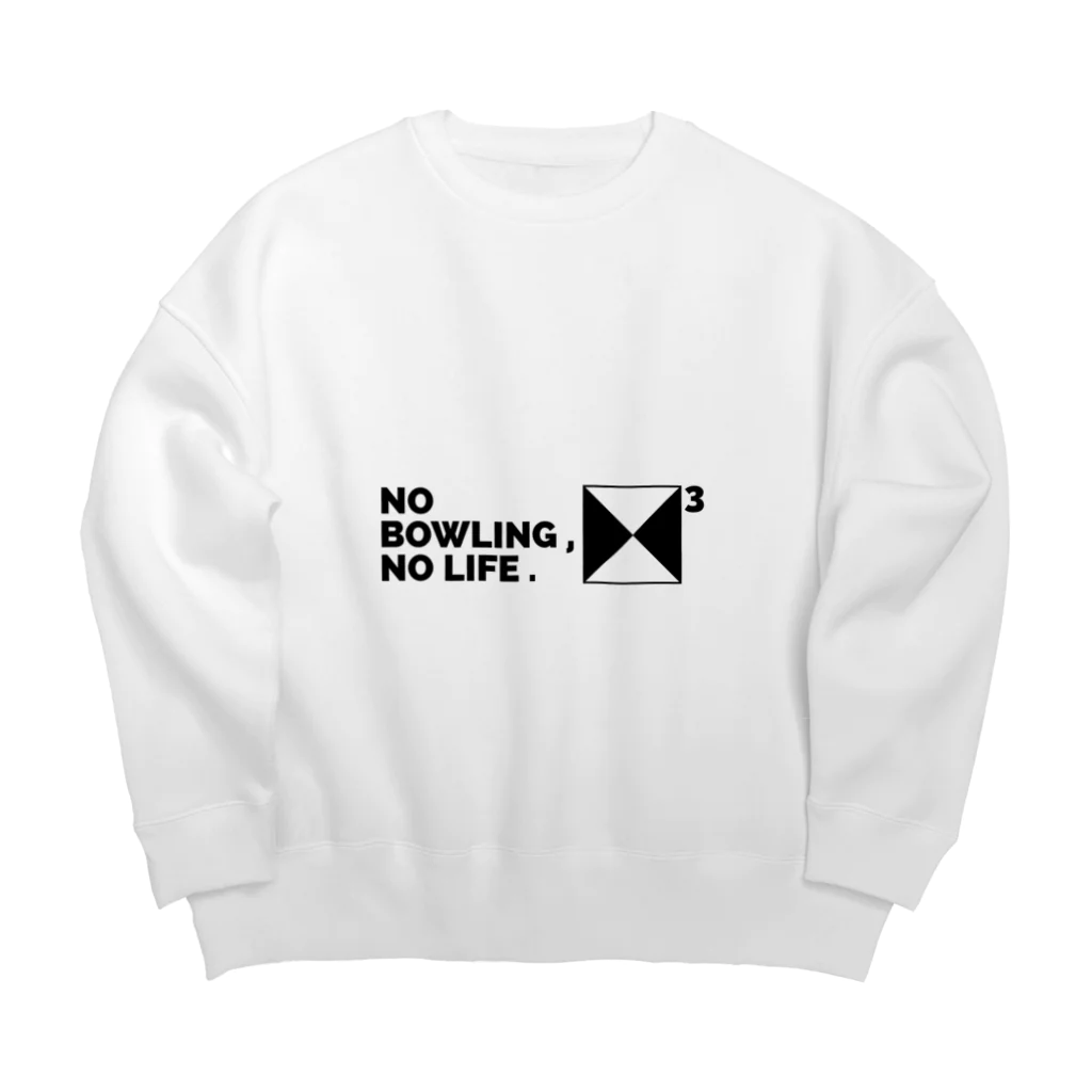 tomo_BOWLINGのNO BOWLING , NO LIFE .　ブラック Big Crew Neck Sweatshirt