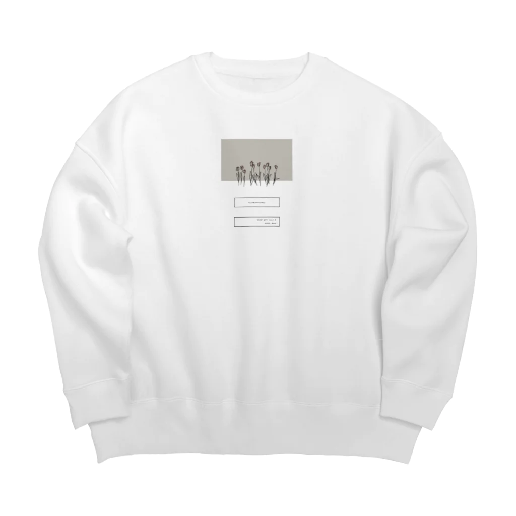 rilybiiのGreige × kusumiPink Big Crew Neck Sweatshirt