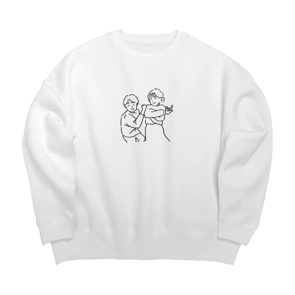 でこひかるのうちのぷりきゅあたち Big Crew Neck Sweatshirt