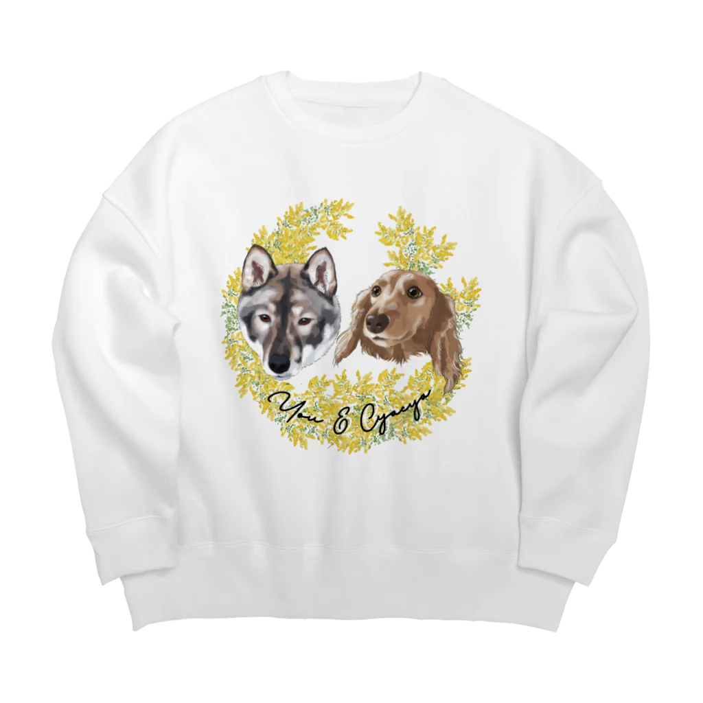 みきぞーん｜保護猫 ミッキー画伯と肉球とおともだちのchacha you Big Crew Neck Sweatshirt