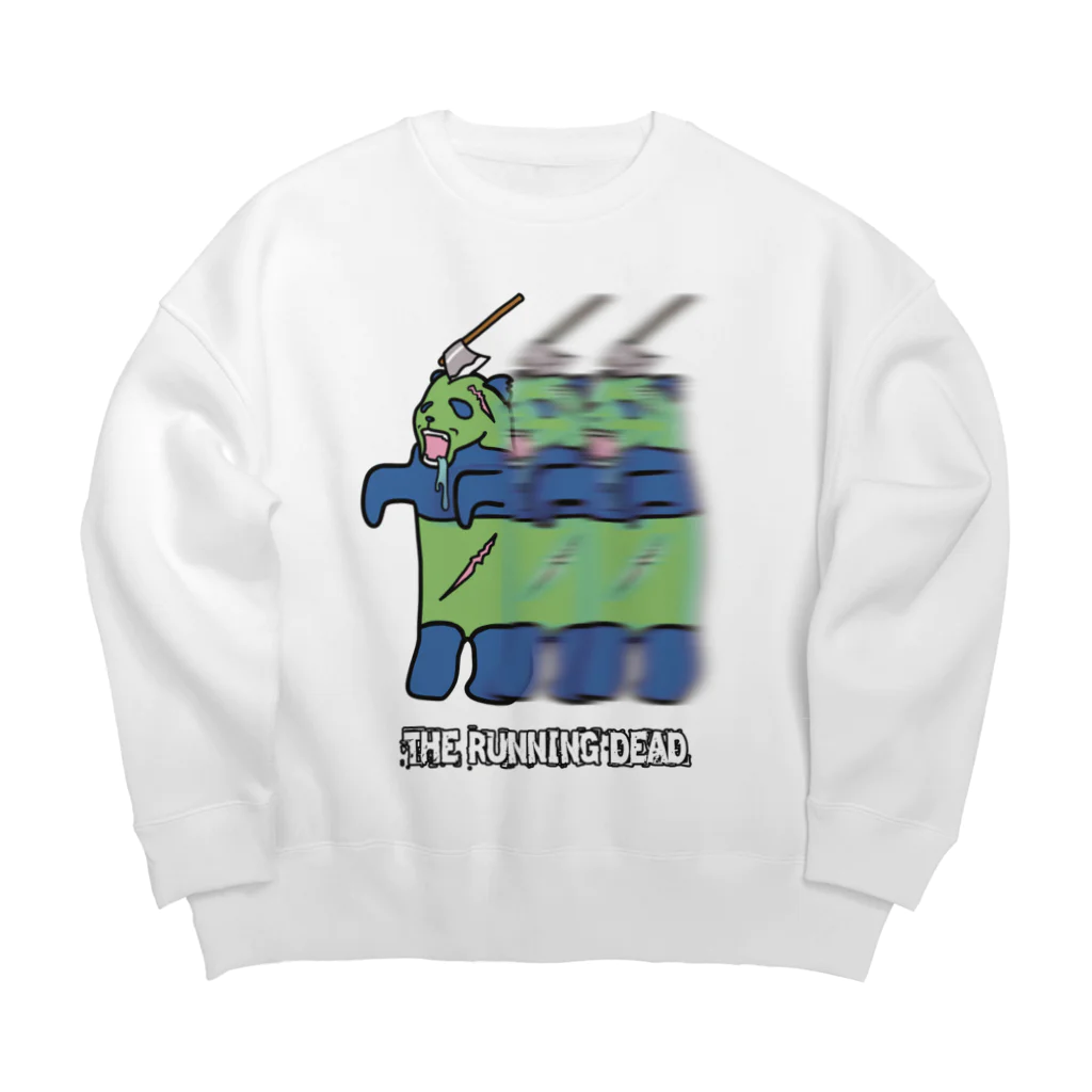 ヒロシオーバーダイブのランニング デッド Big Crew Neck Sweatshirt