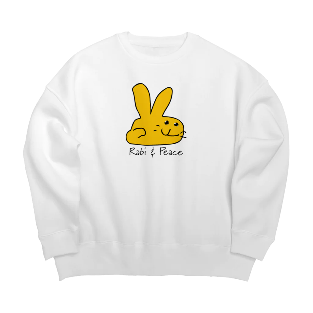 やみえんのとこのピースのうさぎ Big Crew Neck Sweatshirt