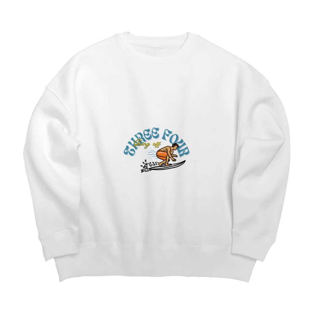 three fourのthree four トレーナー Big Crew Neck Sweatshirt