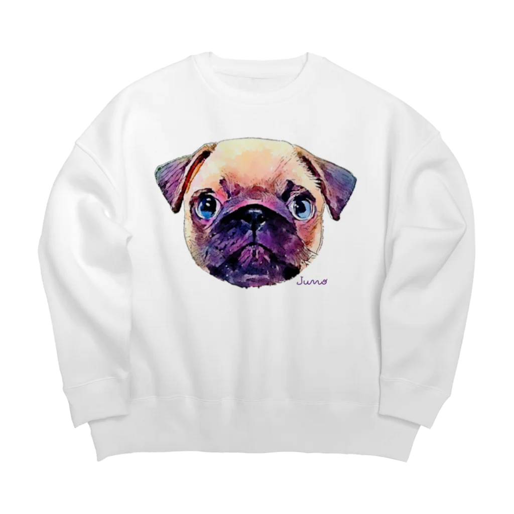 ジュノの秘密のアトリエのパグ／Juno Big Crew Neck Sweatshirt