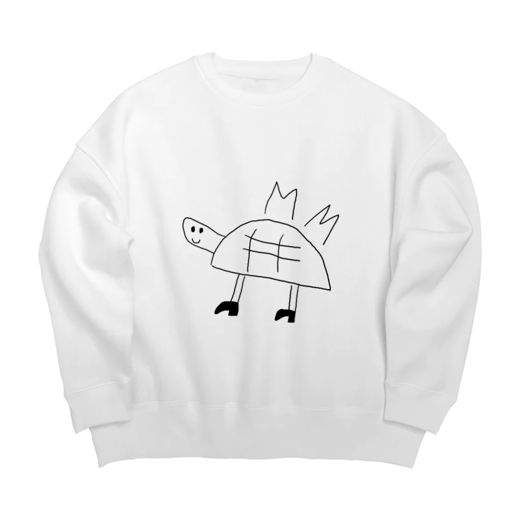 エイエヌソフトのれん街の空飛ぶハイヒールかめ Big Crew Neck Sweatshirt