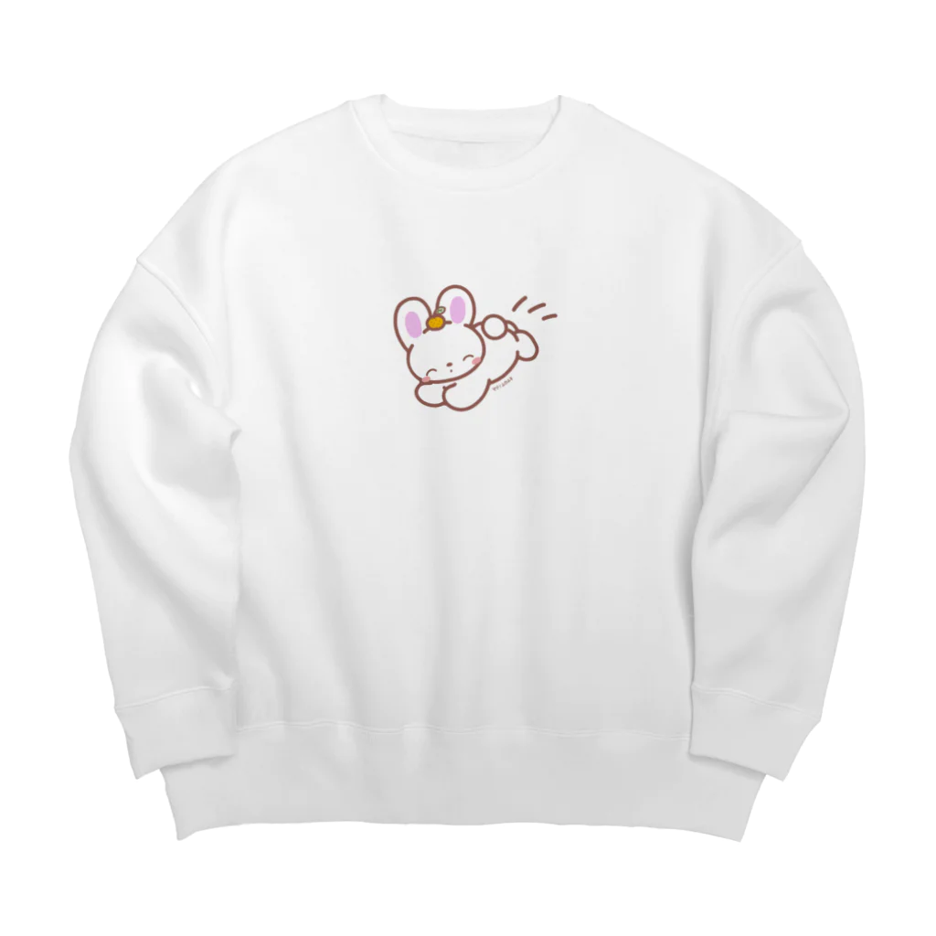 ようなぴしょっぴんぐまーとのうさぴょんみかん Big Crew Neck Sweatshirt