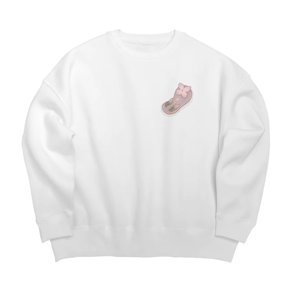 Jackalope Houseのツノアリウサギアジサイモドキウミウシ 桃色ver. Big Crew Neck Sweatshirt