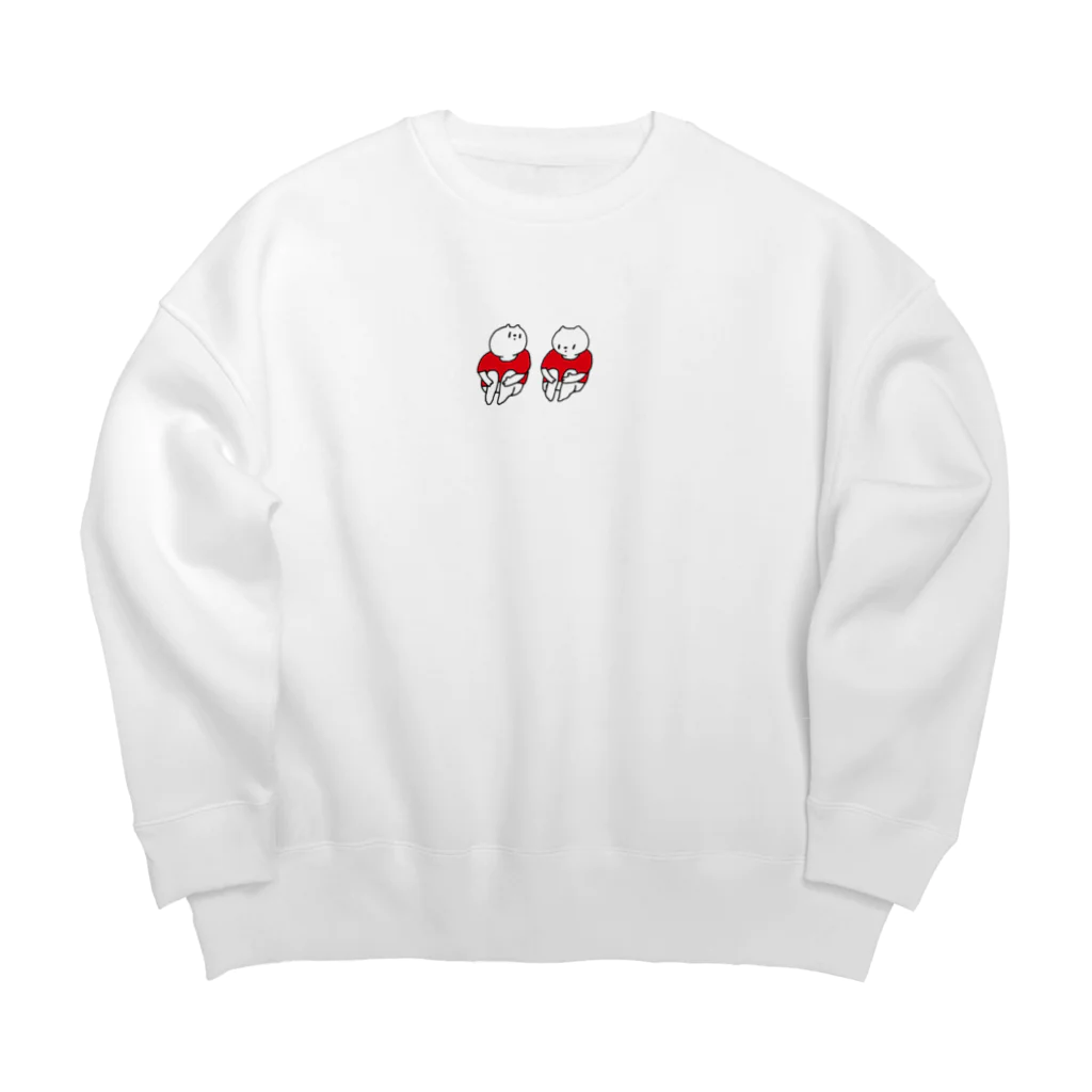 路地裏のくま×くま(赤Tシャツ) Big Crew Neck Sweatshirt