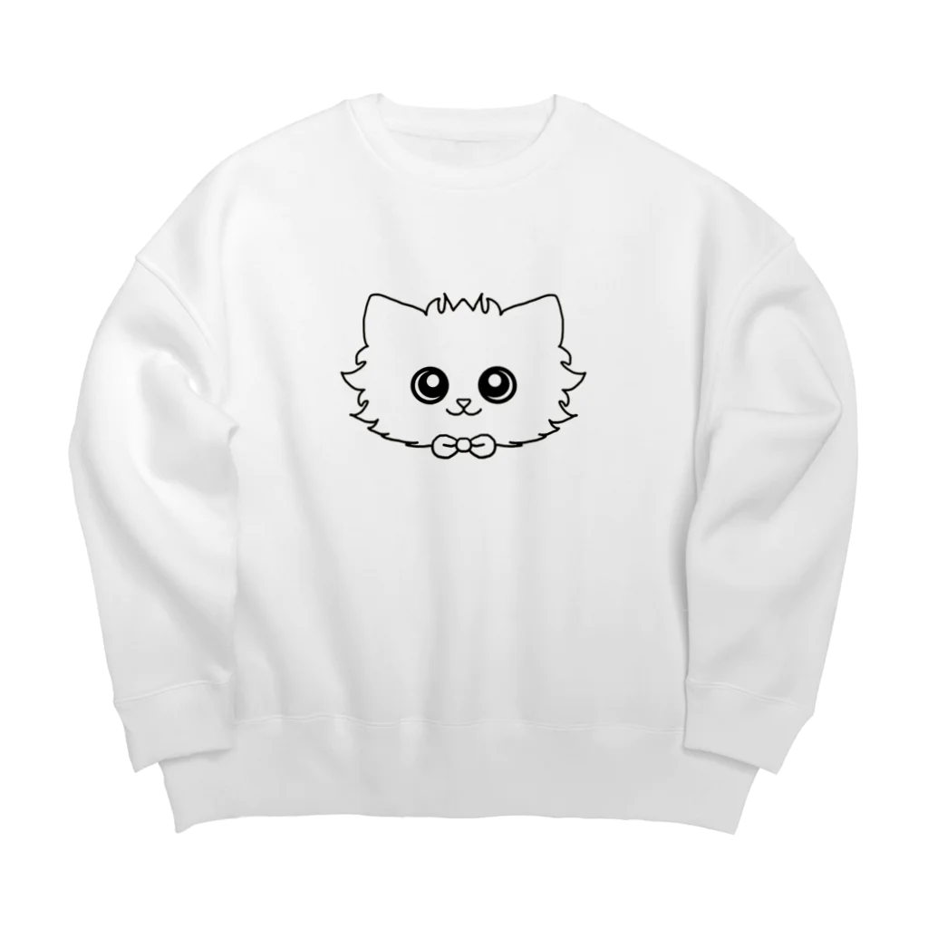 ネコグラシのラッキーキャット Big Crew Neck Sweatshirt