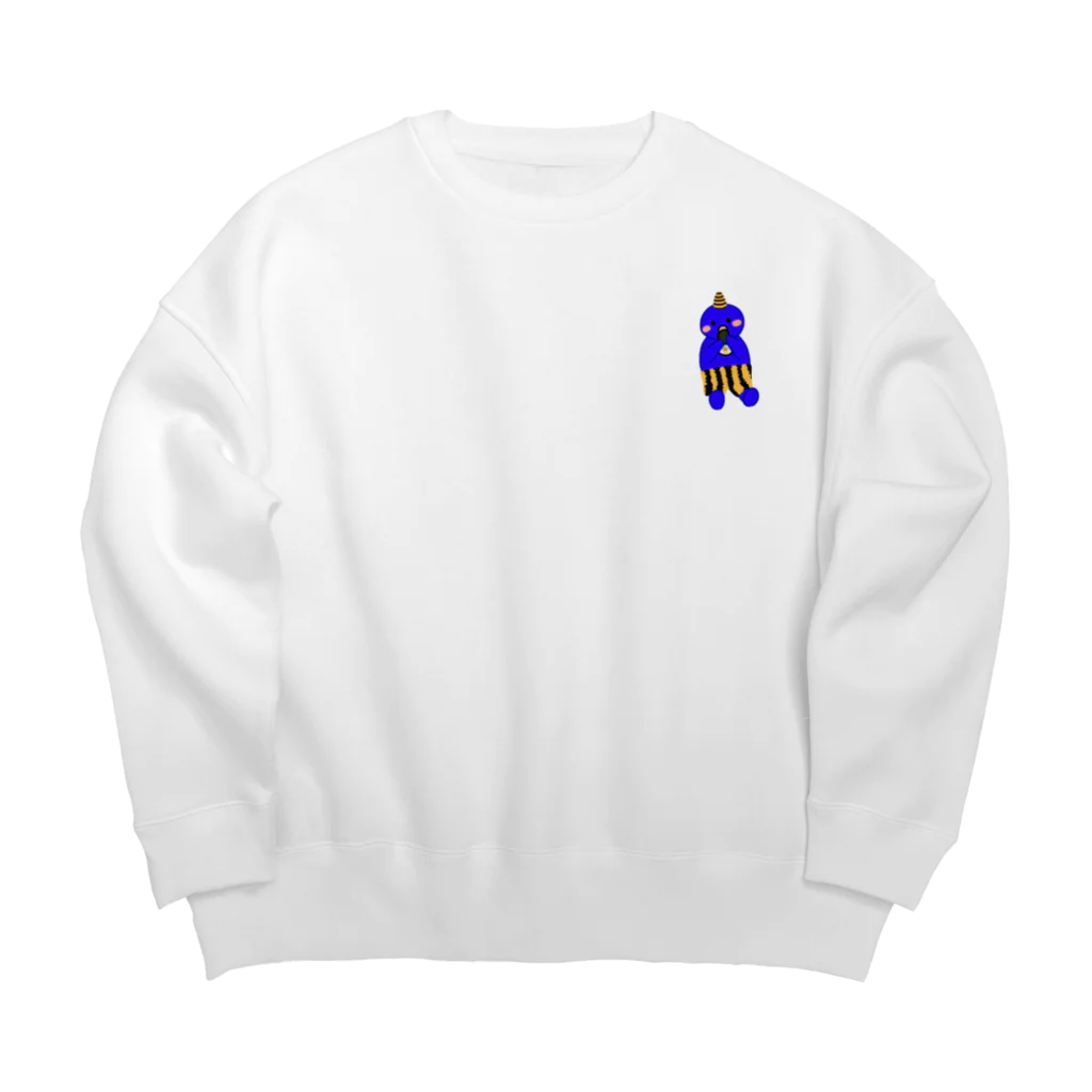 Lily bird（リリーバード）の可愛い青鬼ちゃん② Big Crew Neck Sweatshirt