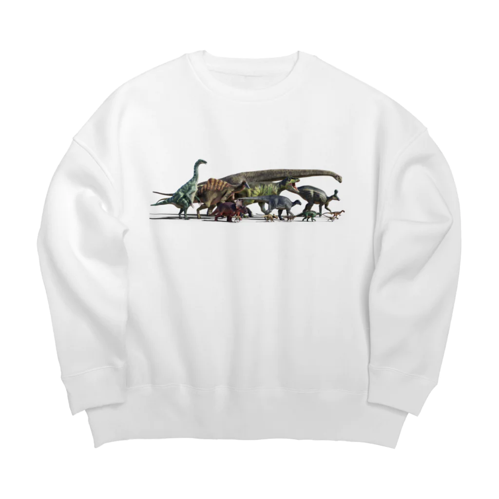 恐竜おみやげ屋のアジアの恐竜達 Big Crew Neck Sweatshirt