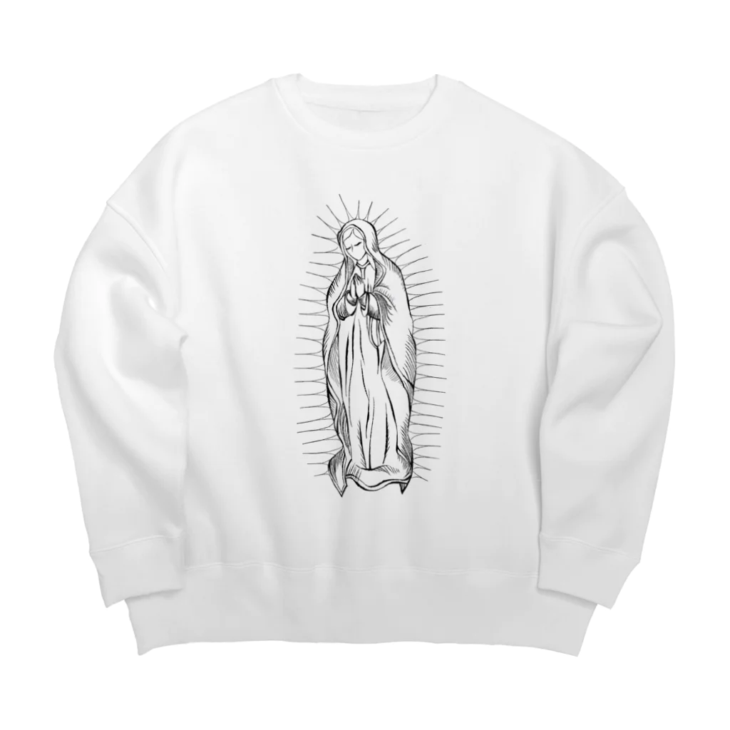 みんとオペレーターの聖母マリア　デザイン　前面タイプ　線画デザイン Big Crew Neck Sweatshirt