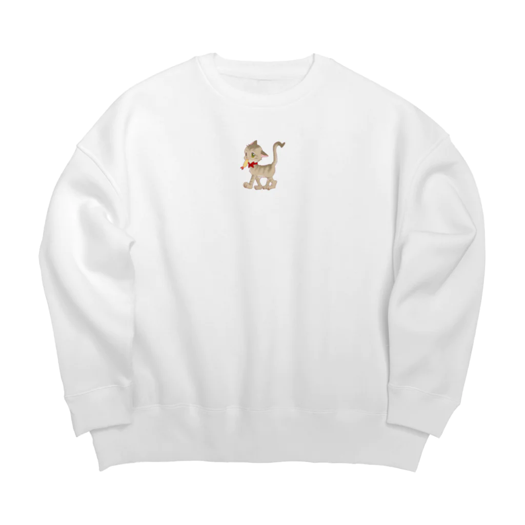 MariChikaのキジトラのライドウ(Toy) Big Crew Neck Sweatshirt