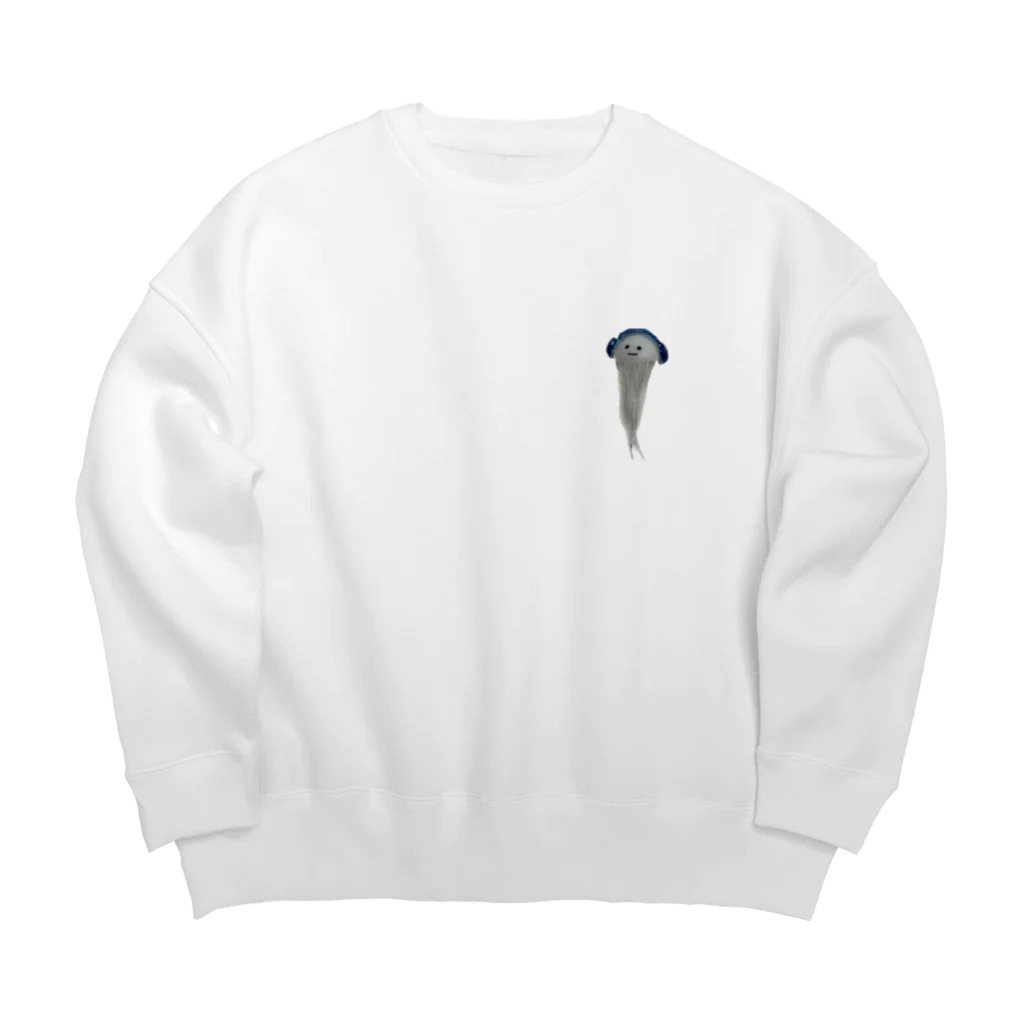 jellyfishstoreのMusicクラゲ🎧 Big Crew Neck Sweatshirt