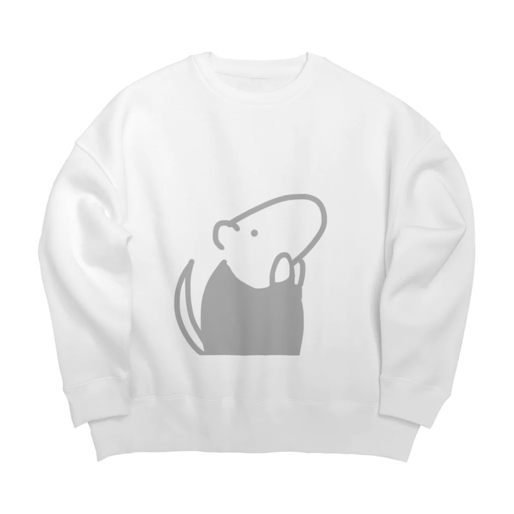 nonoarikuiのゆるいミナミコアリクイ　4 Big Crew Neck Sweatshirt