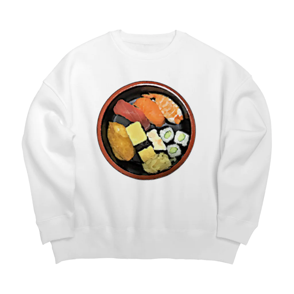 脂身通信Ｚのお寿司_握り寿司_盛り込み_230118 Big Crew Neck Sweatshirt