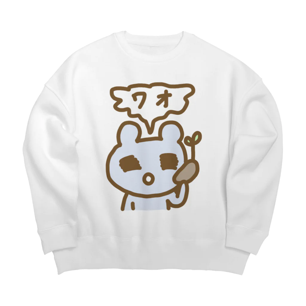 ねずみさんのブティックの芽が出たじゃがいも Big Crew Neck Sweatshirt