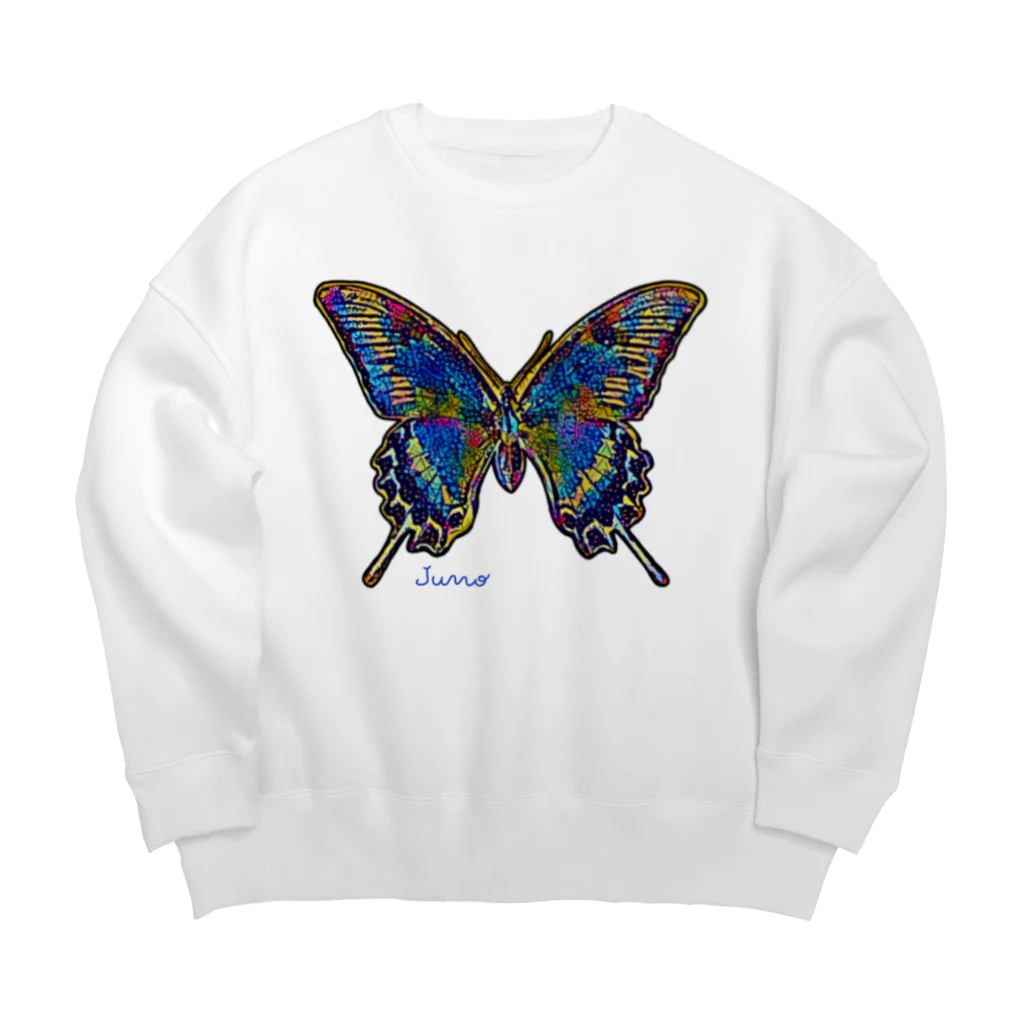 ジュノの秘密のアトリエのカラスアゲハ／Juno Big Crew Neck Sweatshirt