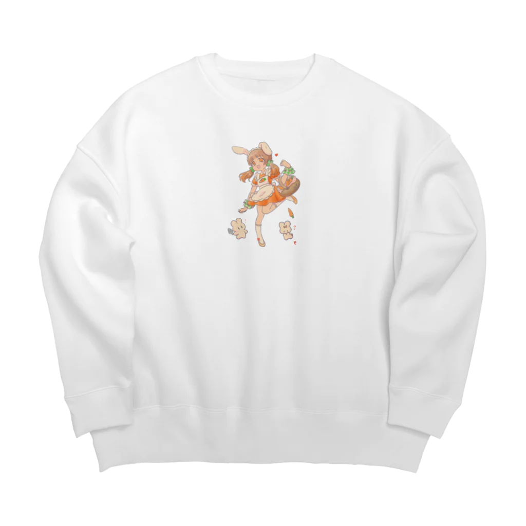 SOY suzuri店の兎沢ニジ(背景なし) Big Crew Neck Sweatshirt