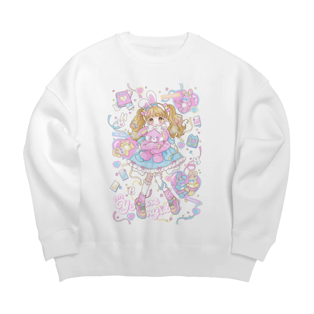 Fancy Surprise!の🐰はアイドル💕 Big Crew Neck Sweatshirt