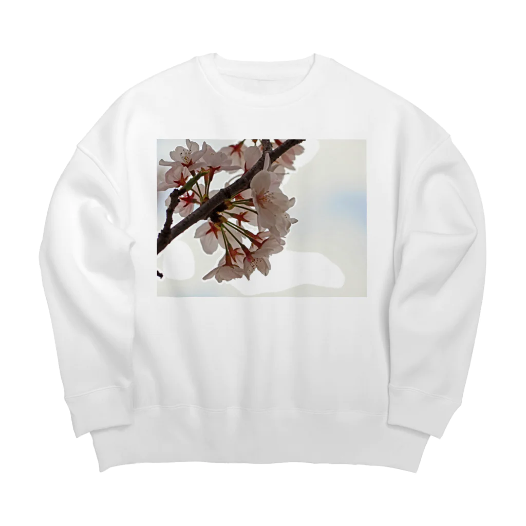 ムーンライトのイラスト風SAKURA Big Crew Neck Sweatshirt