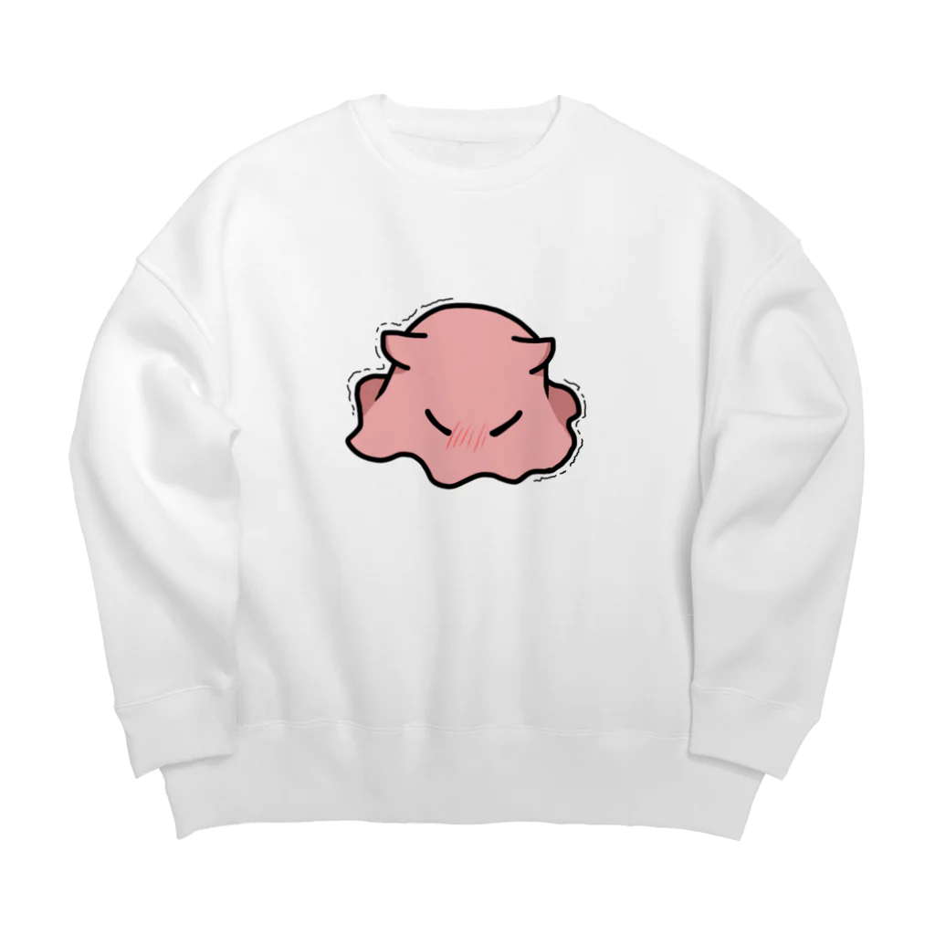 カワキのがんばるメンダコ Big Crew Neck Sweatshirt