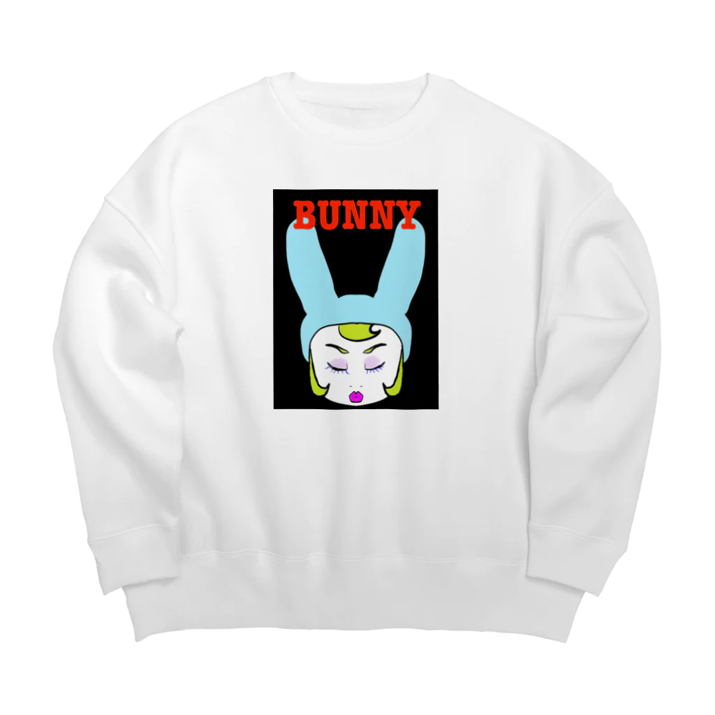 mamo〜のBunny girl Big Crew Neck Sweatshirt