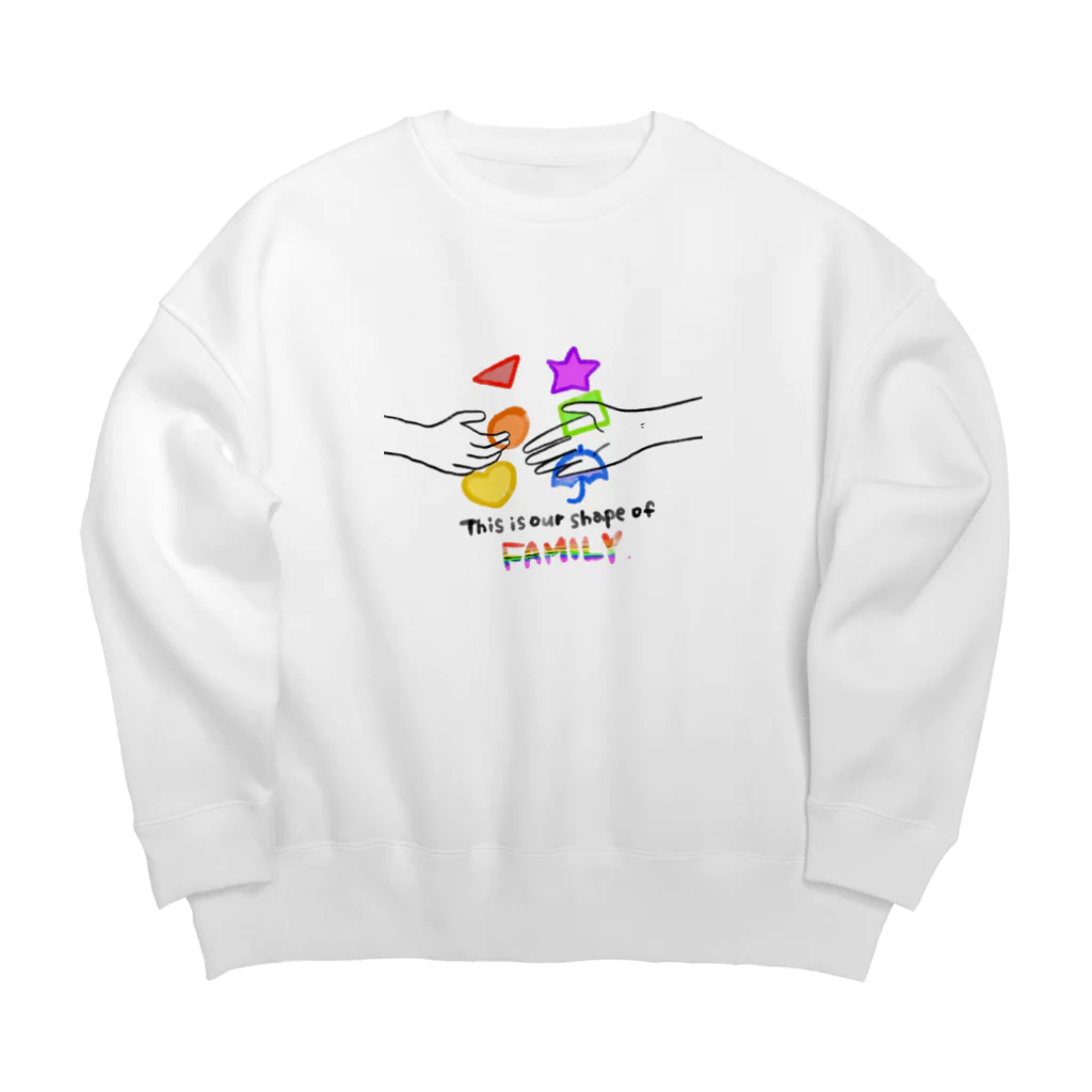 むちんアゲショップの家族のかたち Big Crew Neck Sweatshirt