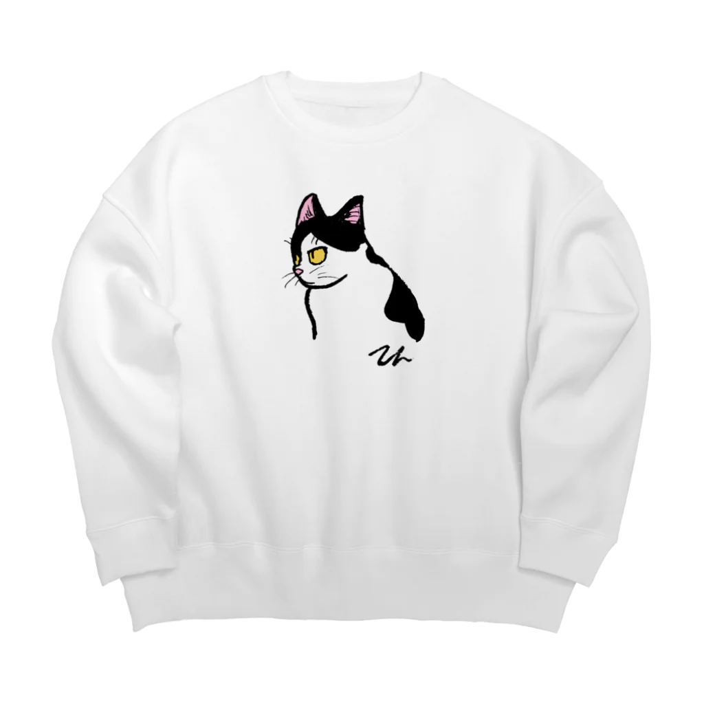 toru_utsunomiyaの猫のテン Big Crew Neck Sweatshirt