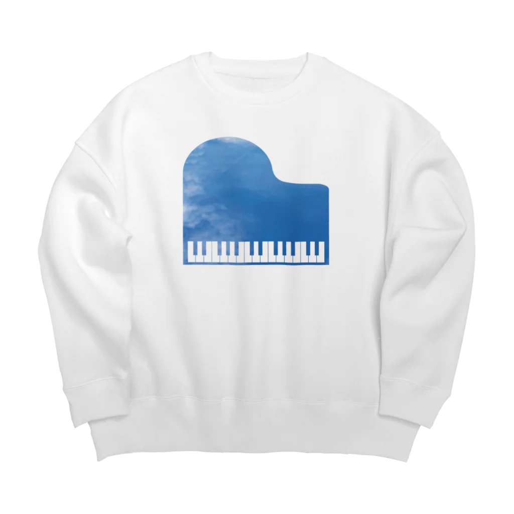 chicodeza by suzuriの青空ピアノ Big Crew Neck Sweatshirt