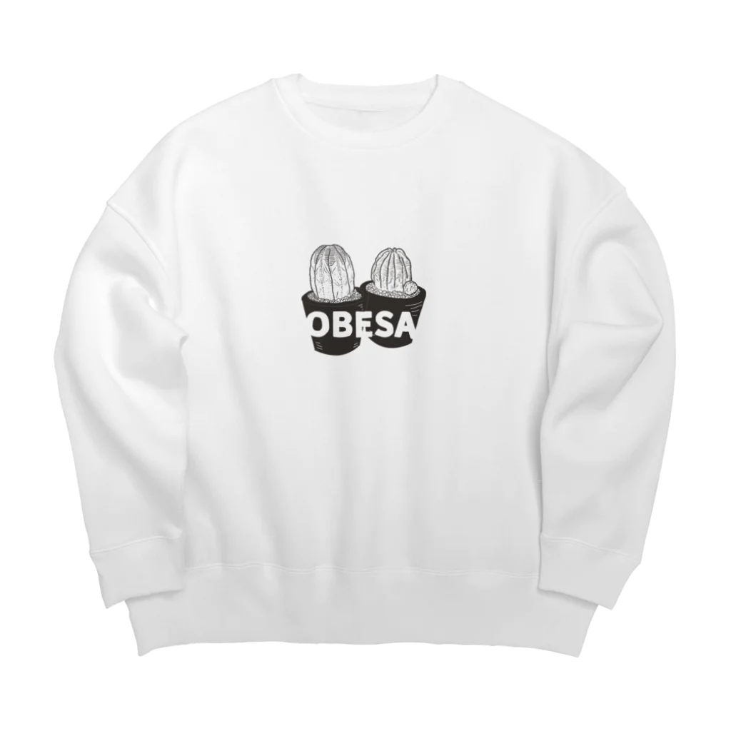 食べかけケーキのオベサ　obesa Big Crew Neck Sweatshirt