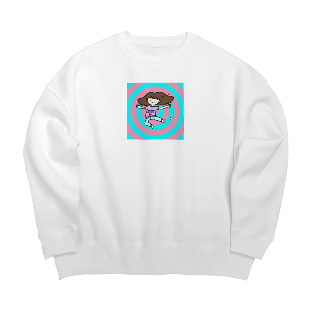 ひみつのみつめのミツメちゃんワープする Big Crew Neck Sweatshirt