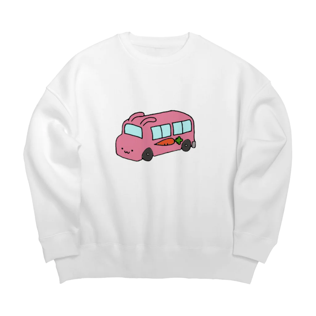 いぬのはなこ小屋のうさぎ幼稚園(もも) Big Crew Neck Sweatshirt