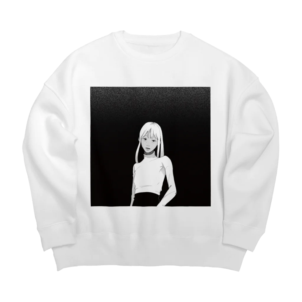 依生｜ioのspace Big Crew Neck Sweatshirt