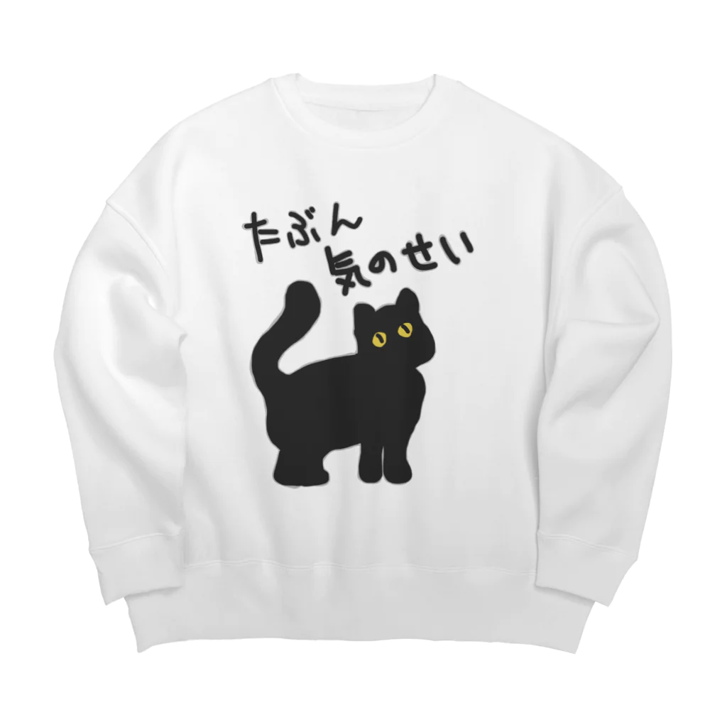 ミナミコアリクイ【のの】のたぶん気のせい【黒猫】 ビッグシルエットスウェット