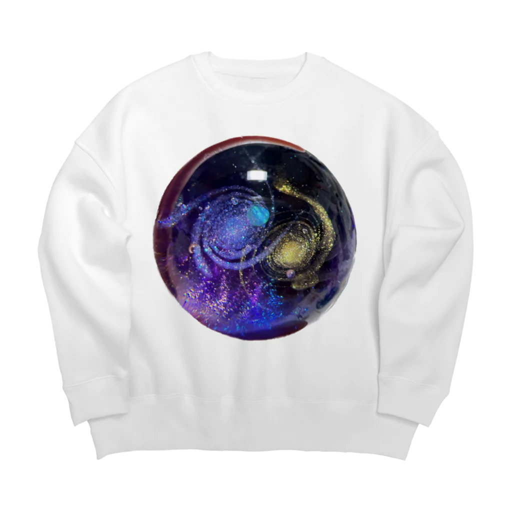 Ripples沖縄レジンアートの宇宙玉レジン Big Crew Neck Sweatshirt