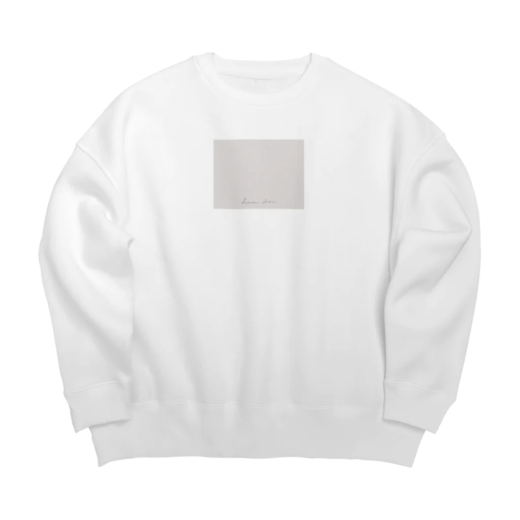 rilybiiのWhite Dusty Pink × Logo Message Big Crew Neck Sweatshirt