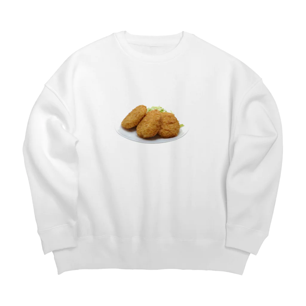 メシテロタイプ（飯テロTシャツブランド）のコロッケ Big Crew Neck Sweatshirt