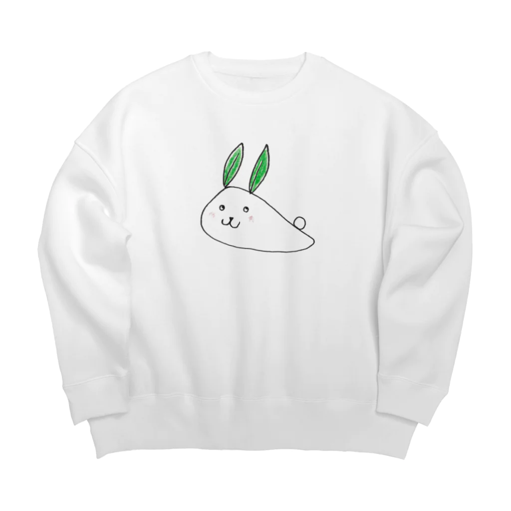 森図鑑の[森図鑑] 笹うさぎ Big Crew Neck Sweatshirt