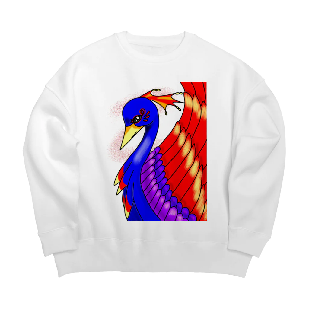 greetenの不死鳥アート  幻想世界 Big Crew Neck Sweatshirt