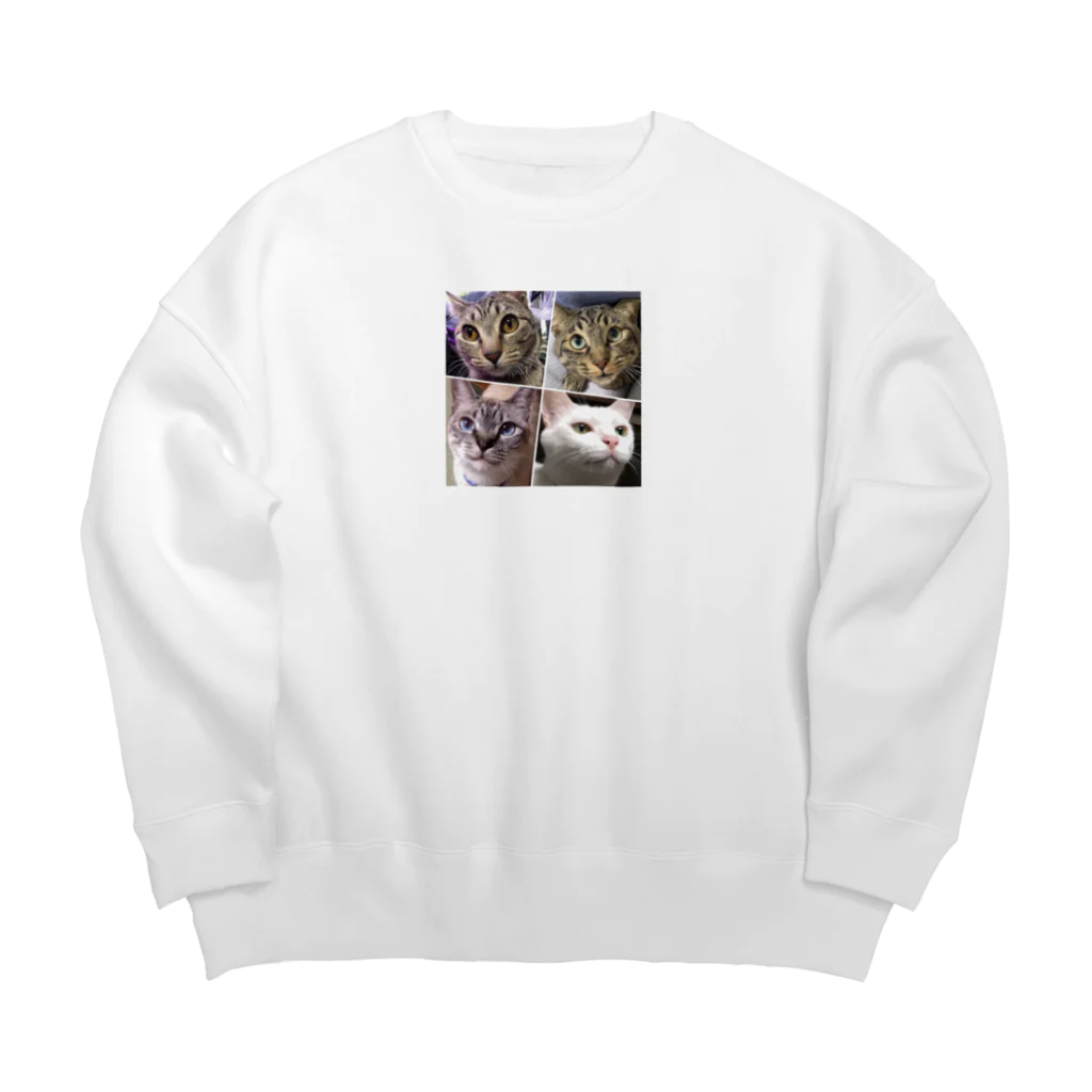 poohsuke18のにゃんにゃん Big Crew Neck Sweatshirt