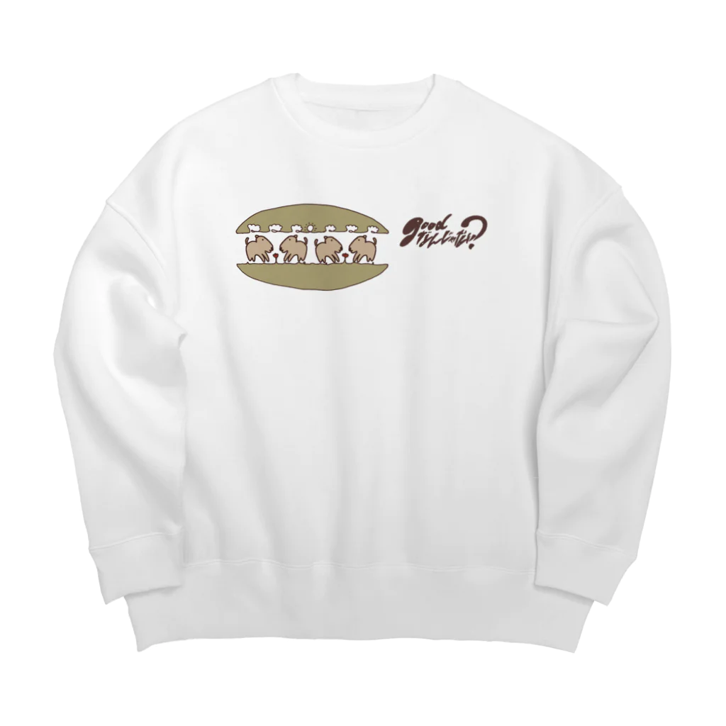 てとりあしとりのきょうだい Big Crew Neck Sweatshirt